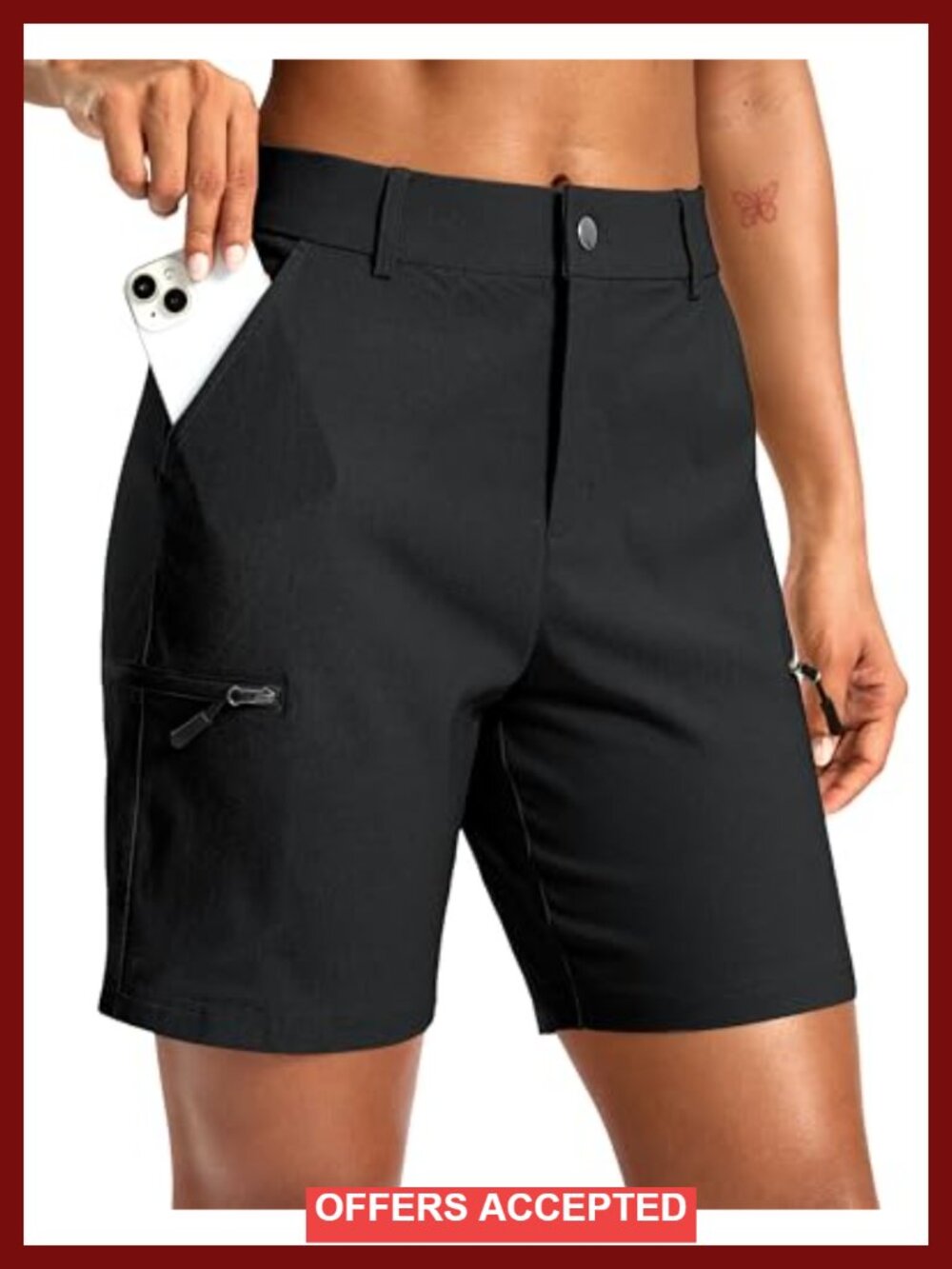 Quick Dry Hiking Cargo Shorts with Pockets UPF 50+